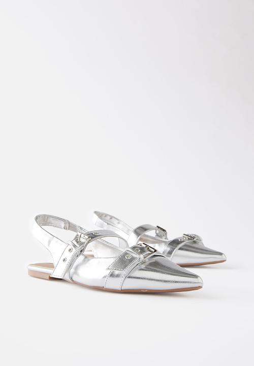 Cotton On - Isla buckle slingback ballerina - silver