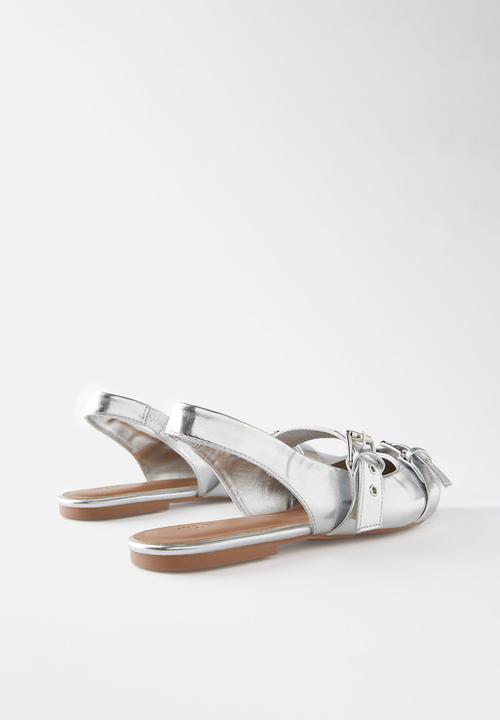 Cotton On - Isla buckle slingback ballerina - silver