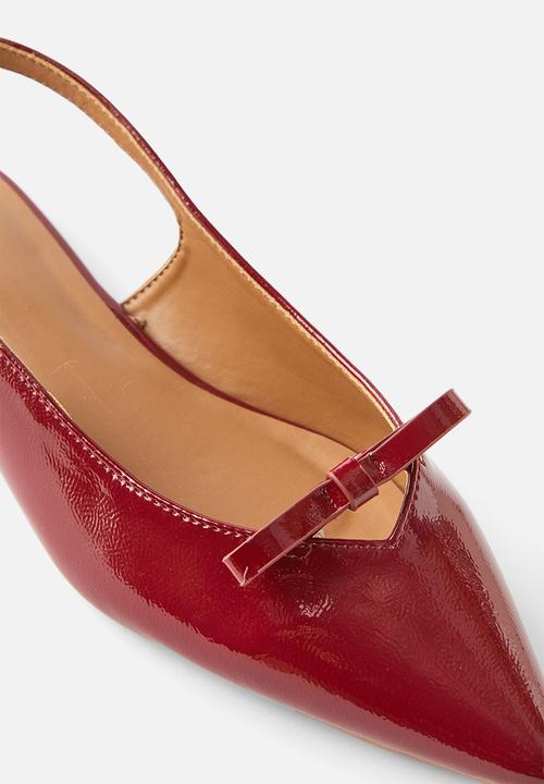 Cotton On - Isla bow slingback ballerina - berry glossy