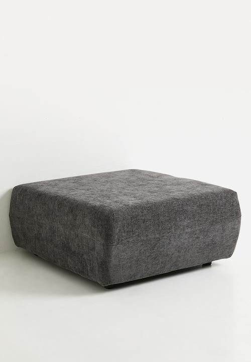 Sixth Floor - Rani modular ottoman - charcoal