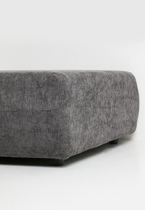 Sixth Floor - Rani modular ottoman - charcoal