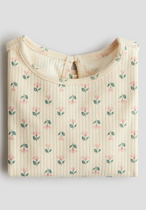 H&M - 2-piece top and dress set - grey,multi,white