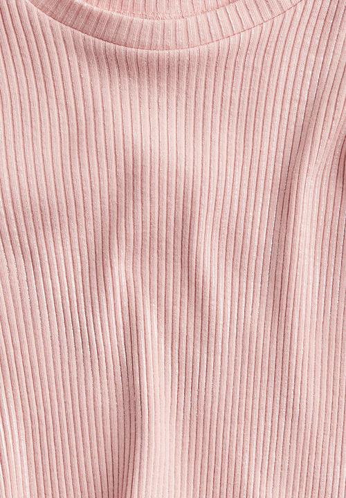 H&M - Flare-sleeve jersey top - pink