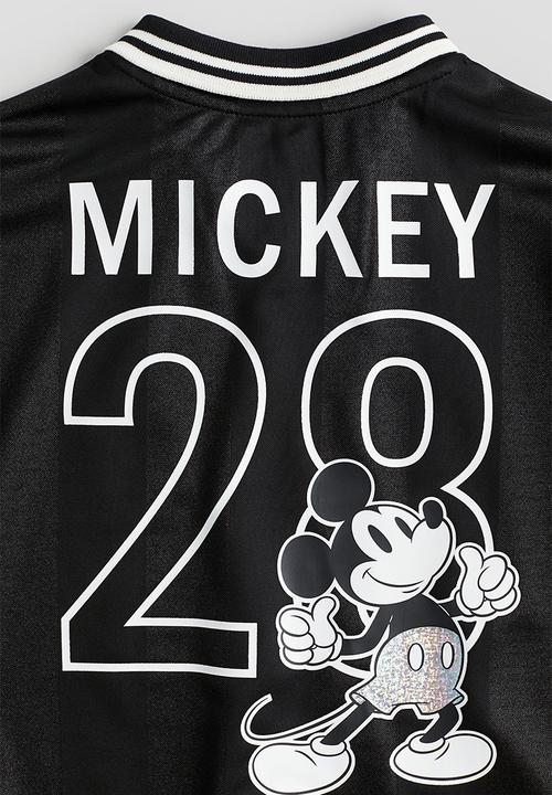 H&M - Print-motif polo shirt - black mickey mouse