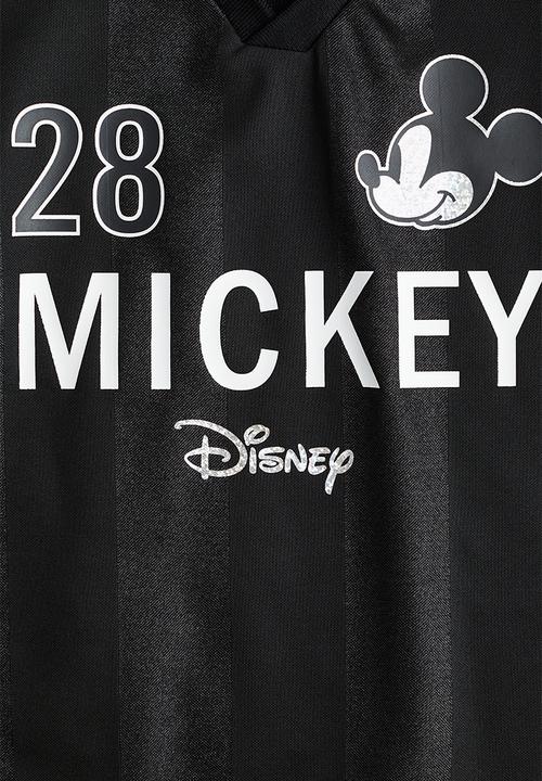 H&M - Print-motif polo shirt - black mickey mouse