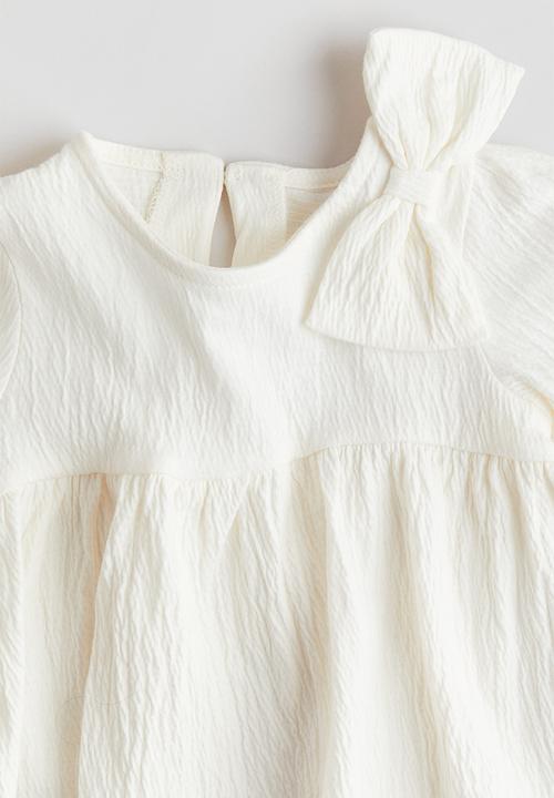 H&M - Bow-detail blouse - white