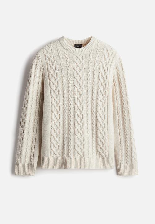 H&M - Regular fit cable-knit jumper - cream