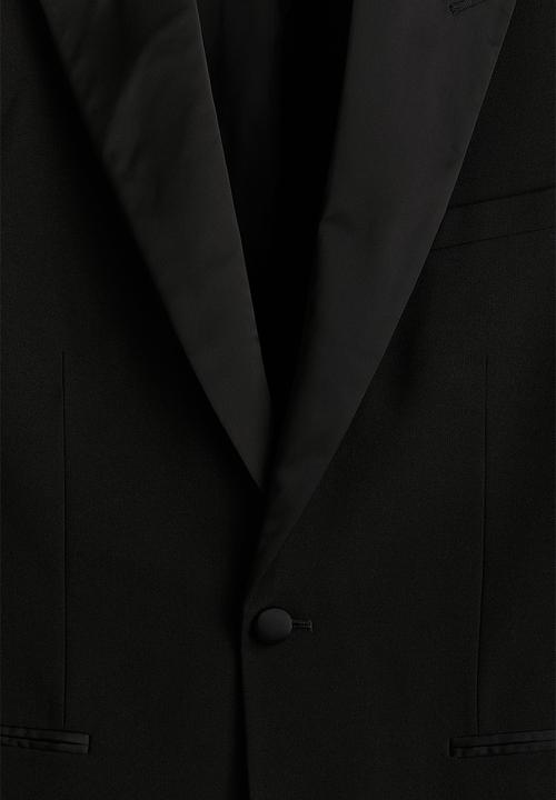 H&M - Slim fit single-breasted tuxedo jacket - black