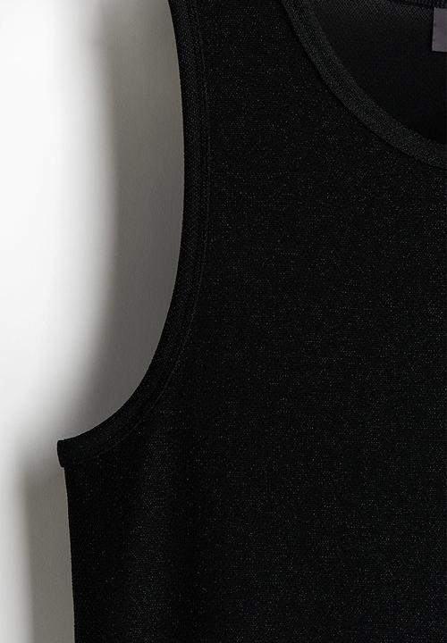 H&M - Regular fit shimmering vest top - black