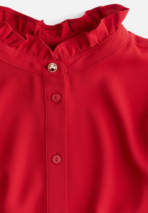 H&M - Frill-trimmed blouse - red