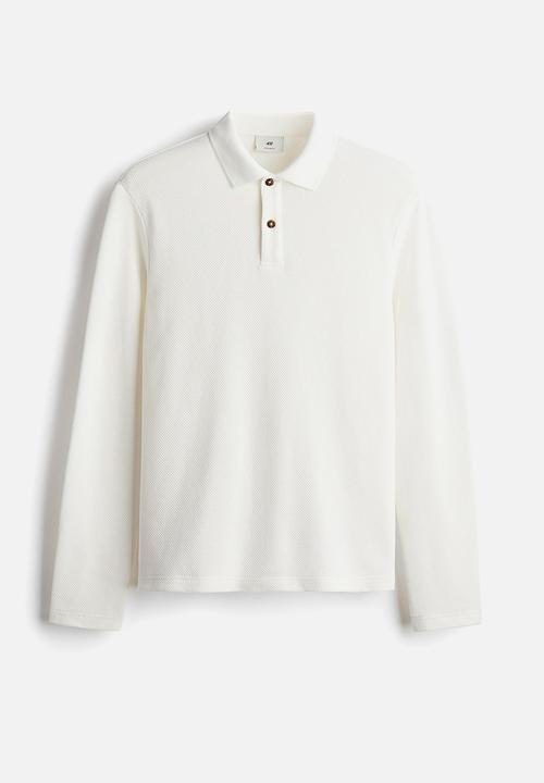 H&M - Regular fit piqué polo shirt - cream