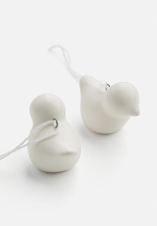 H&M - 2 Pack stoneware easter decorations - white