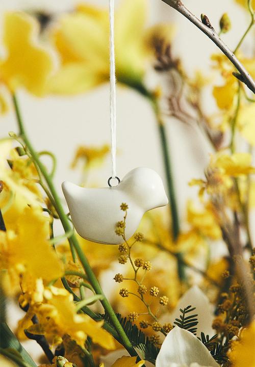 H&M - 2 Pack stoneware easter decorations - white