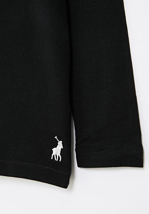 POLO - Boys david printed long sleeve tee - black