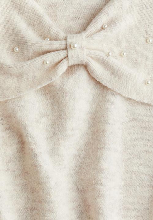 H&M - Embellished jumper - light beige
