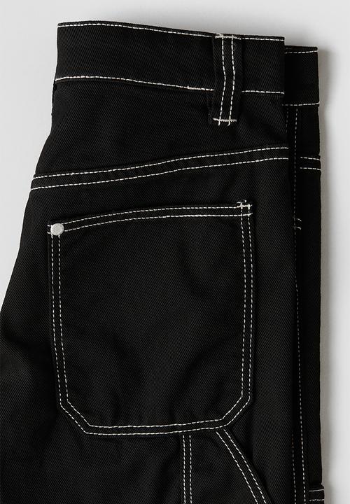 H&M - Baggy carpenter jeans - black