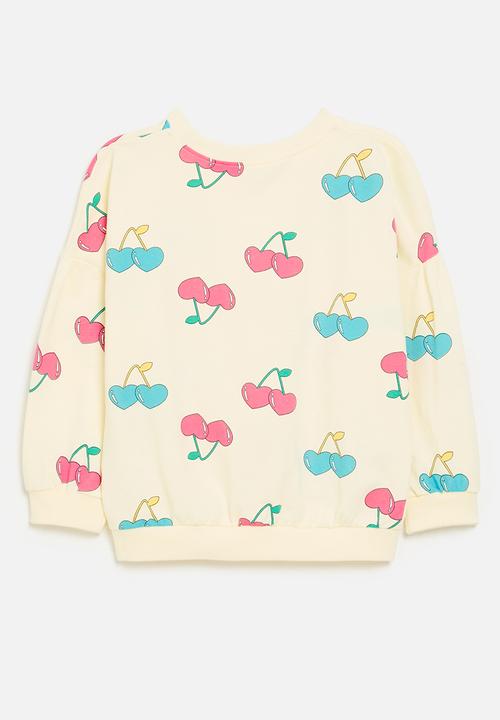 Pop Candy - printed sweat top-ecru