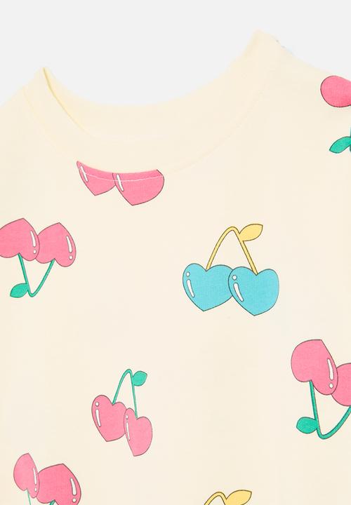Pop Candy - printed sweat top-ecru
