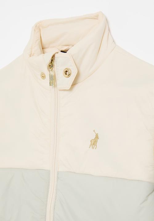 POLO - Girls bailey colour blocked puffer jacket - stone