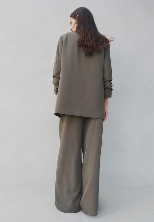 H&M - Wide trousers - khaki green