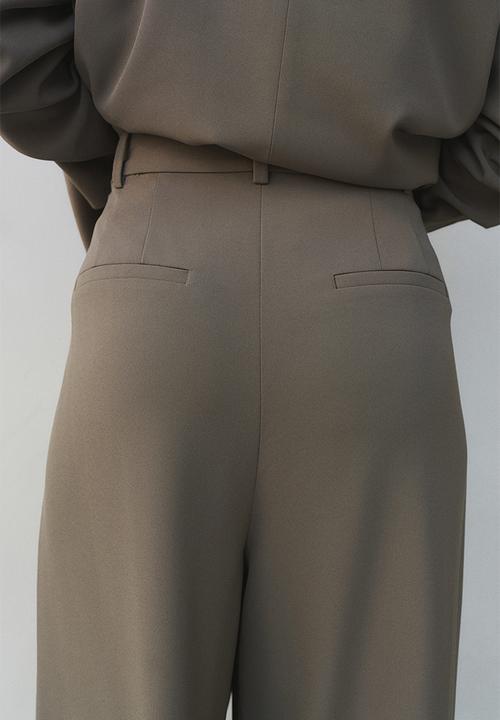 H&M - Wide trousers - khaki green