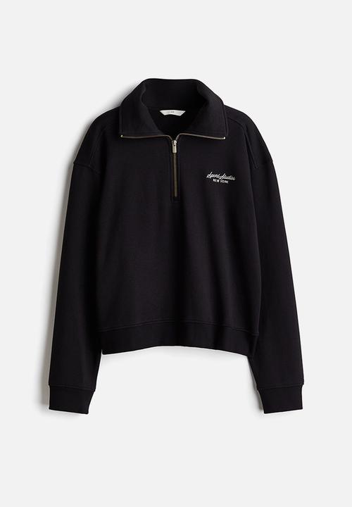 H&M - Zip-top sweatshirt - black/new york 