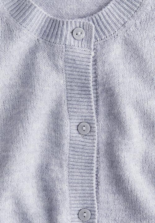 H&M - Short-sleeved fine-knit cardigan - purple