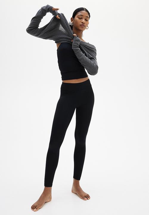 H&M - Microfibre leggings - black