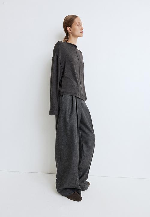 H&M - Fine-knit jumper - dark grey marl 