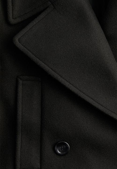 H&M - Pea coat - black