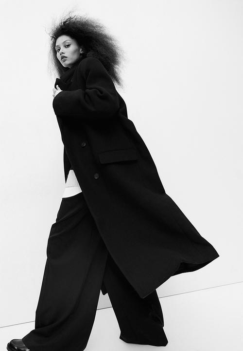 H&M - Oversized maxi coat - black