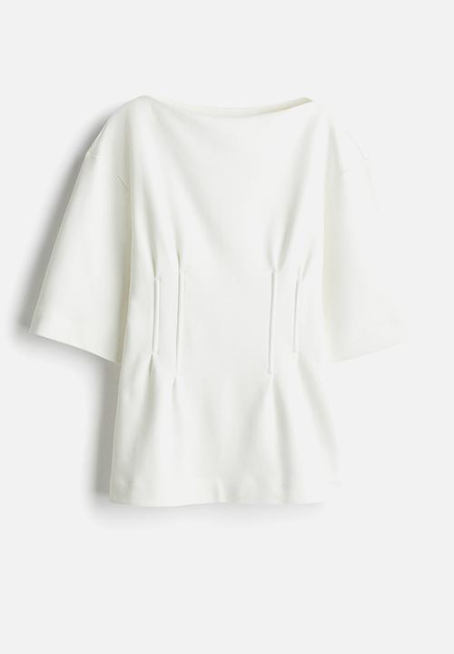 H&M - Waisted T-shirt - white