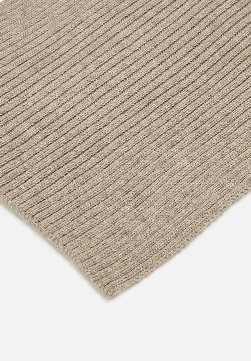 H&M - Rib-knit scarf - beige