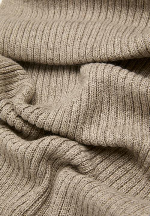 H&M - Rib-knit scarf - beige