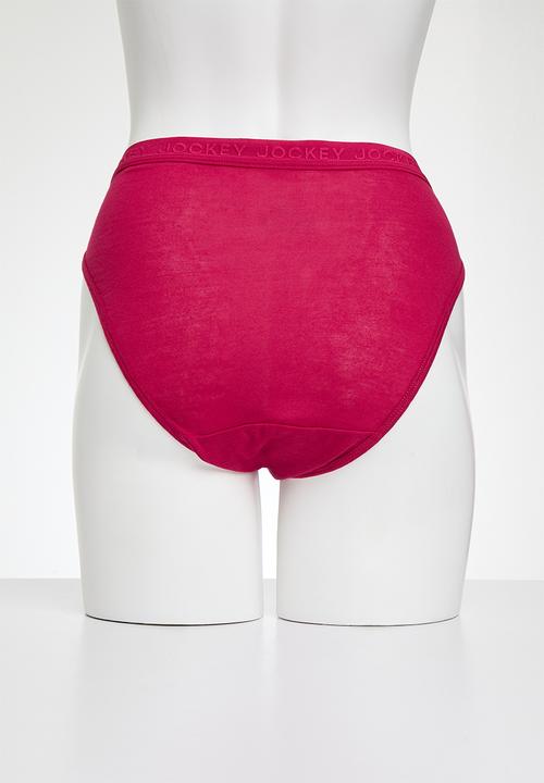 Jockey - 5 Pack plain tonal elastic french cut - black/taupe/lilac/cherry/capp
