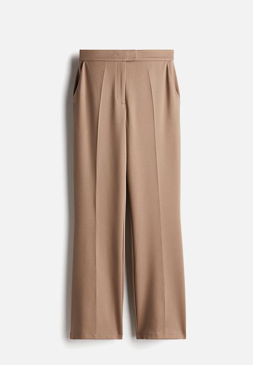 H&M - Flared jersey trousers - beige