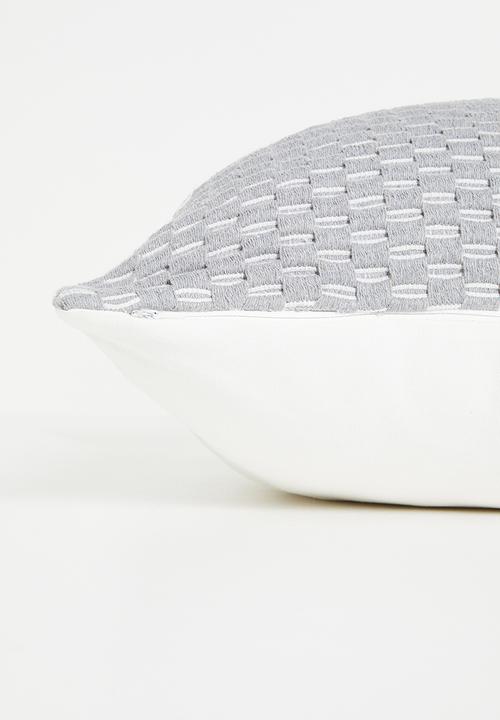 Sixth Floor - Zuri embroidered cushion cover - Grey
