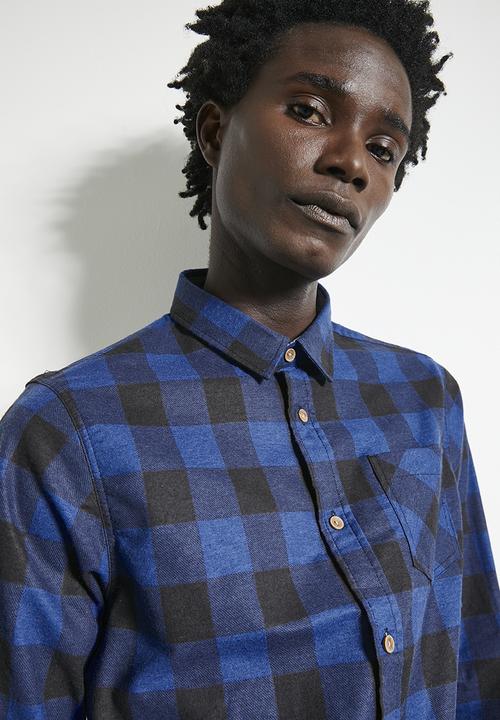 Brave Soul - Shirts - Blue & Black