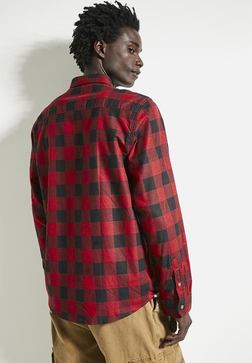 Brave Soul - Shirts - Red & Black