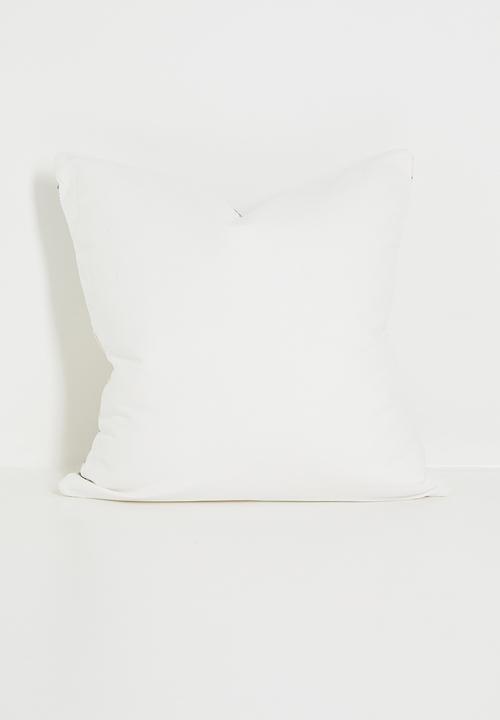 Sixth Floor - Riva embroidered cushion cover - Natural