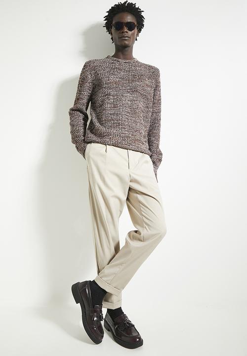 Brave Soul - Knitwear - Jet Black/Brown/Ecru Twist