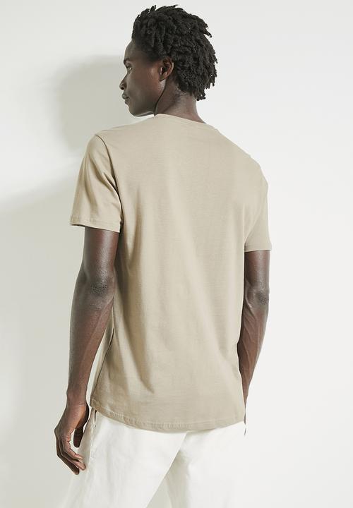 POLO - Mens Essential Crew Neck Short Sleeve Tee - Taupe