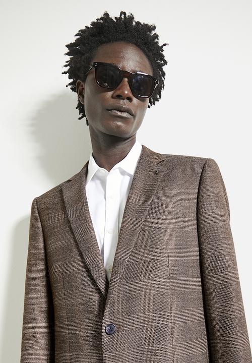 POLO - Mens Custom Fit Check Blazer - Rust