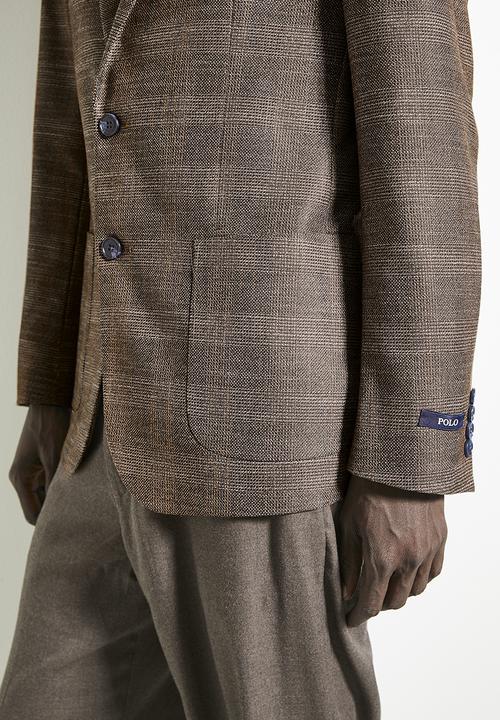 POLO - Mens Custom Fit Check Blazer - Rust