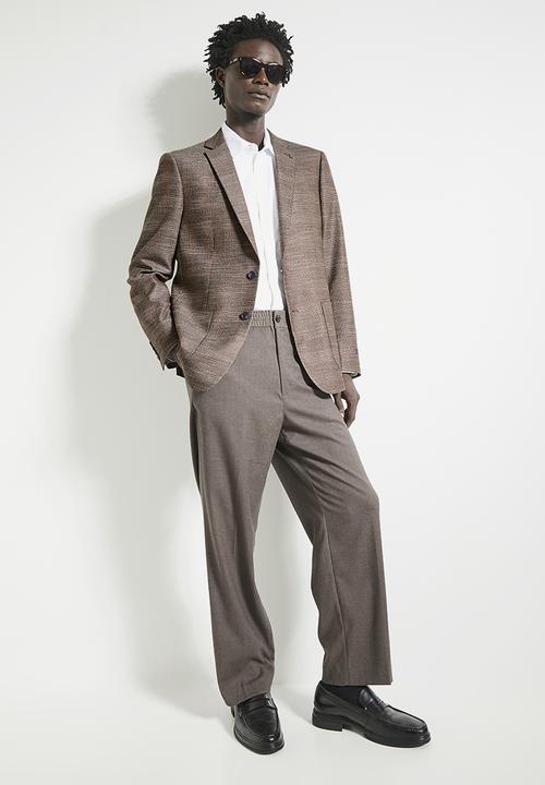 POLO - Mens Custom Fit Check Blazer - Rust