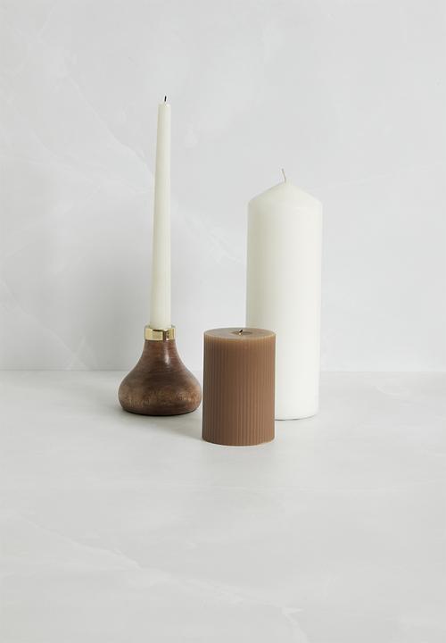 Sixth Floor - Wooden Handle Holder - Natural & Gold