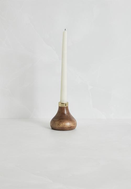 Sixth Floor - Wooden Handle Holder - Natural & Gold
