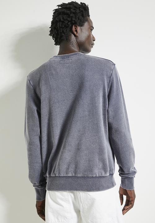 Superdry. - Vintage Wash Relaxed Crew - Lauren Navy