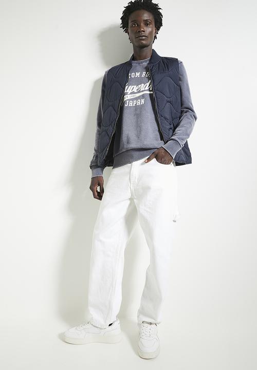 Superdry. - Vintage Wash Relaxed Crew - Lauren Navy