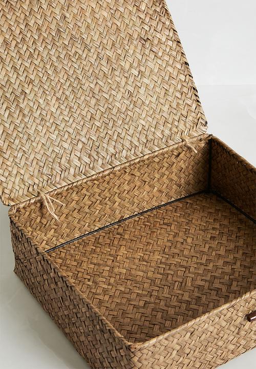 Sixth Floor - Set of Seagrass Storage Baskets - Natural